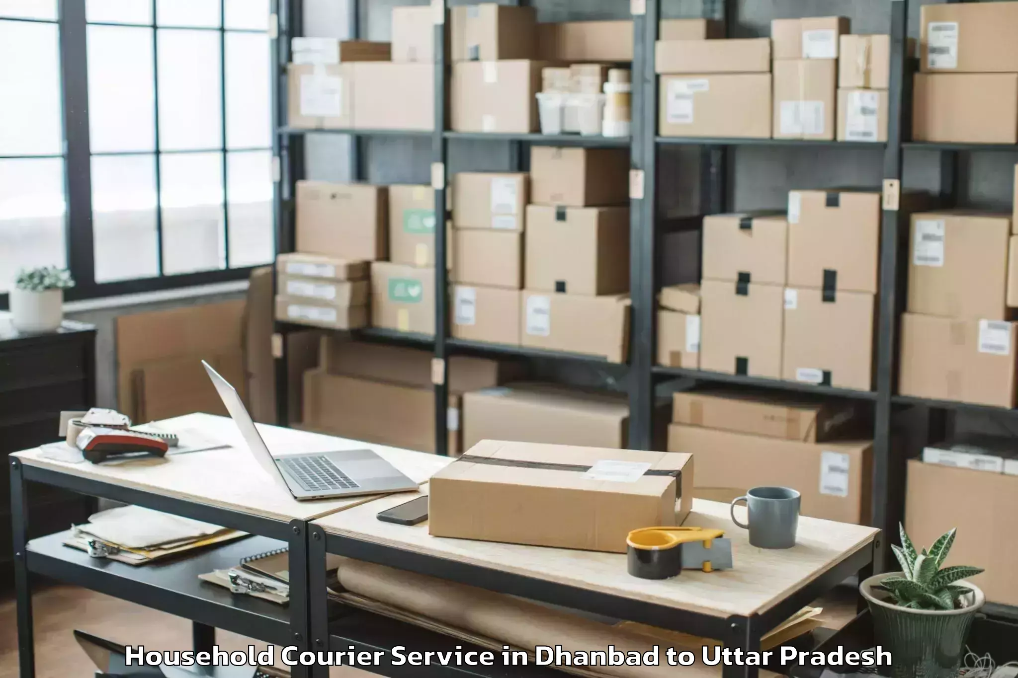 Affordable Dhanbad to Farrukhabad Household Courier